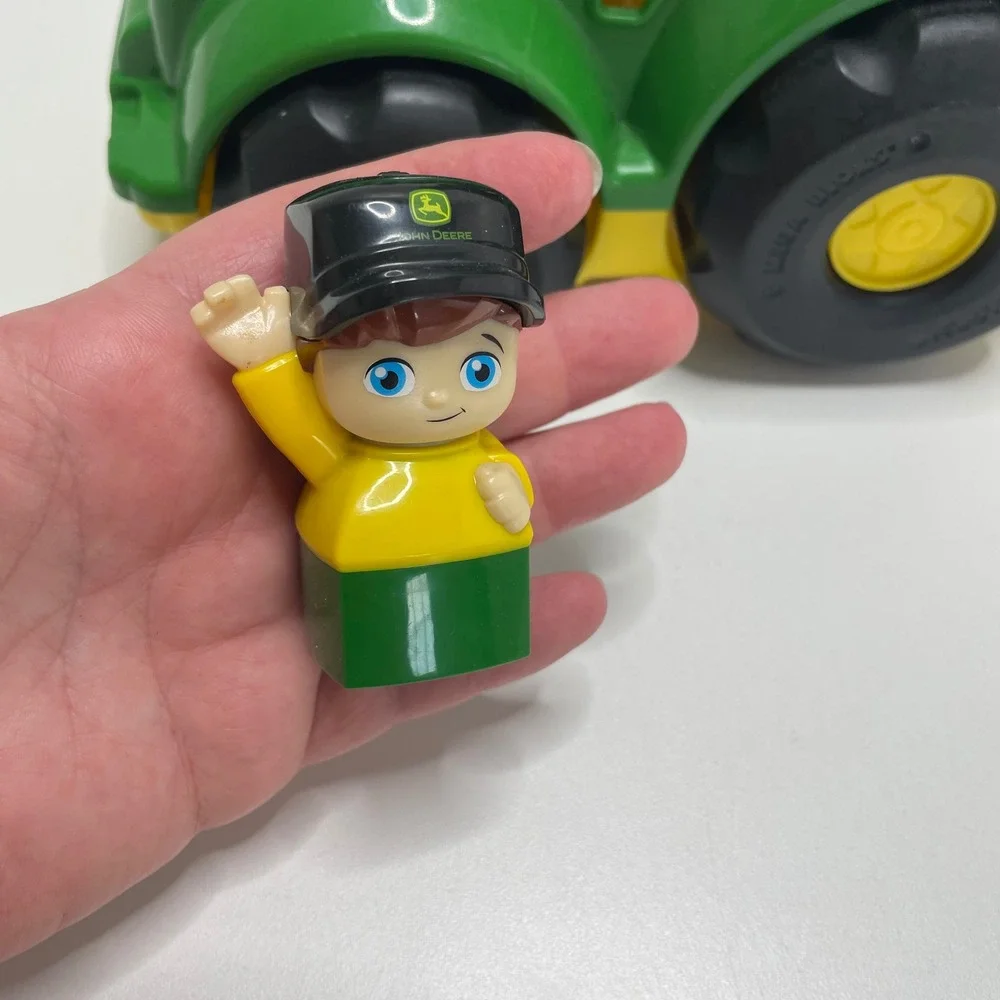 Mega Bloks John Deere Green Tractor Toy with Farmer Figure Block Buddy Set